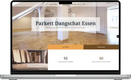 Barrierefreie Website für Parkett Dangschat