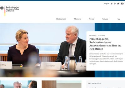 Bundesministerium des Innern – Referenz Webseite