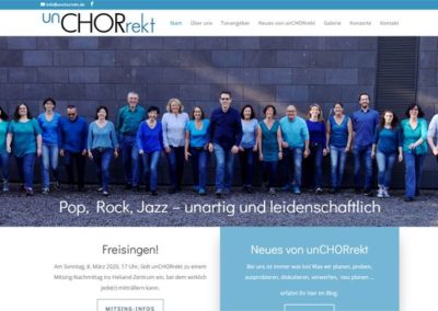 Chor Unchorrekt – Referenz Webseite