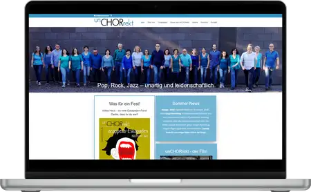 Webdesign Referenz Chor Unchorrekt