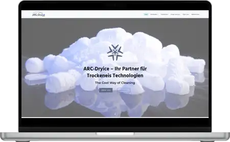 Webdesign Referenz ARC Dryice GmbH