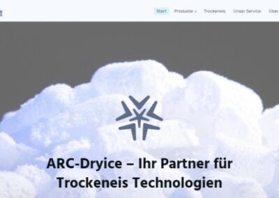 ARC-Dryice GmbH – Referenz Webseite