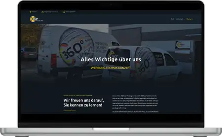 Webdesign Referenz 360 Grad Werbung