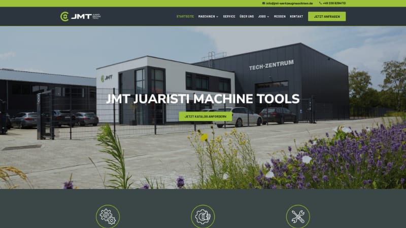 Webdesign Referenz JMT Juaristi Machine Tools GmbH & Co. KG