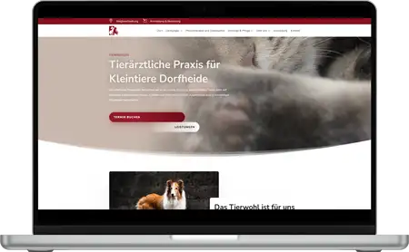 Webdesign Referenz Tierärztliche Praxis Dorfheide