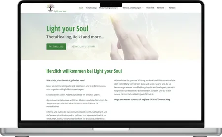 Webdesign Referenz Light your Soul