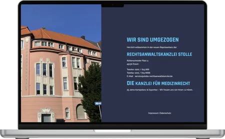 Webdesign Referenz Rechtsanwaltskanzlei Stolle